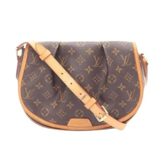 Louis Vuitton Pre-owned Cross Body Bags, female, Brown, Size: ONE SIZE Pre-owned Menilmontant PM Shoulder Bag