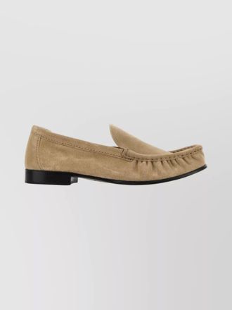 Miu Miu suede loafers with round toe and texture