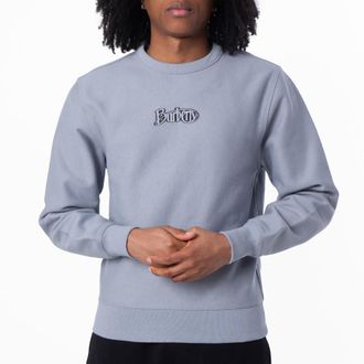 Burberry Logo Crewneck Cotton-Blend Sweatshirt, Size Medium