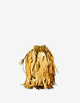 Moschino Mirror effect bucket bag - Gold