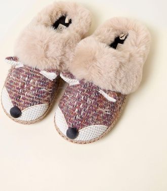 Fat Face FatFace Pink/Cream Fifi Fox Slipper