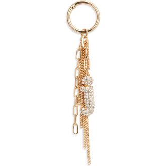 Chelsea28 Pav&eacute; Crystal Inital Bag Charm in J- Clear- Gold at Nordstrom