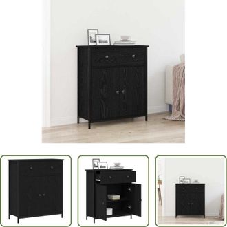 vidaXL Credenza moderna - Credenza Rovere Nero 70 x 30 x 80 cm Legno multistrato