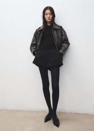 Mango Pullover maglia sottile maniche corte nero - Donna - XS - MANGO