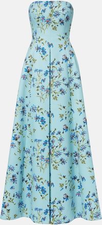 Emilia Wickstead Ragna floral taffeta faille gown