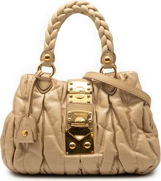 Miu Miu Borsa a tracolla in pelle di agnello matelass&eacute; 2010 - Marrone