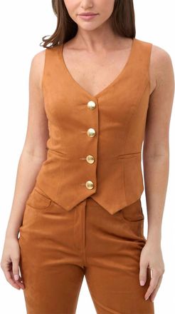 Trina Turk Kofi 2 Suede Vest In Amber