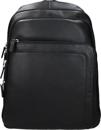 Piquadro Black Leather Mens Backpack