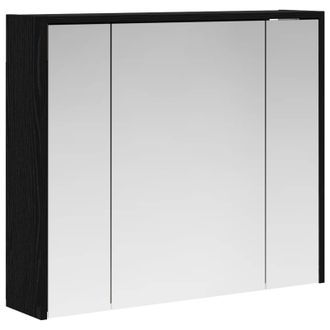 vidaXL Armario Con Espejo De Ba&ntilde;o Roble Negro 73,5 X 16 X 62,5 Cm Vidaxl