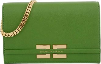 Elisabetta Franchi Crossbodytas - Dames - Schoudertassen - Groen - ONE Size - Leer - Tassen