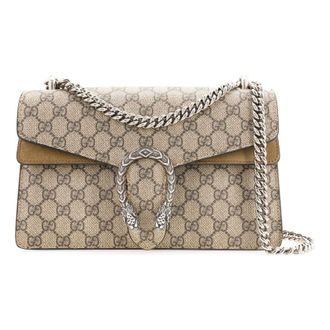 Gucci (WMNS) Gucci [Dionysus] Small GG Shoulder Bag Beige/Ebony 400249-KHNRN-8642