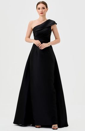 Bariano Tallulah One Shoulder Gown in Black at Nordstrom, Size 12