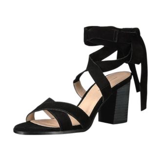 Pelle Moda Womens Bonjour Sd Sandal In Black Cow Suede