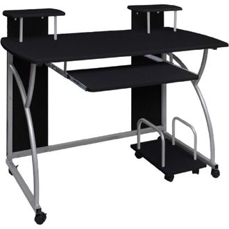 vidaXL Vidaxl - Scrivania da Computer Nera 110x52x88,5 cm in Legno Multistrato