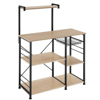 TecTake Estanter&iacute;a cocina estilo industrial 90x40x131,5 cm madera clara