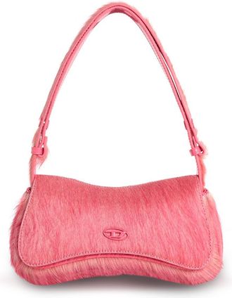Diesel Play Pink Pony Hair Clutch