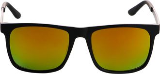 Man's World Sonnenbrille MANS WORLD, Herren, schwarz matt, verspiegelt, Sonnenbrillen Sonnenbrille, sportlich-modischer Stil, rechteckige Vollrandfassung, schwarz