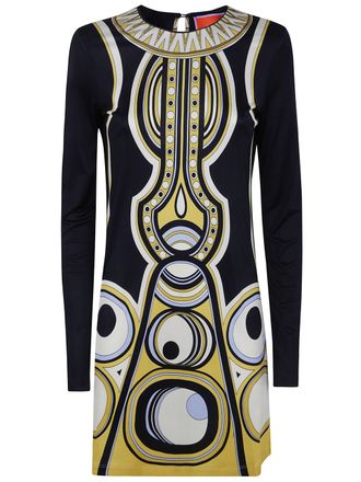 La DoubleJ Dress Multicolor Slinky Mini Swing