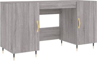 vidaXL Escritorio Madera De Ingenier&iacute;a Gris Sonoma 140x50x75 Cm Vidaxl