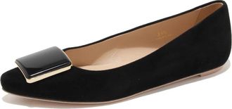 Tod's Leren Ballerina Schoenen met Plaque Detail - Dames - Ballerinas - Zwart - 35 EU - Schoenen