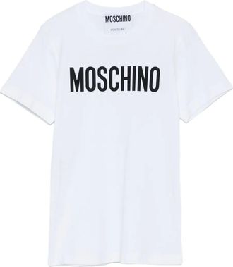 Moschino T-shirt in cotone con logo - Bianco