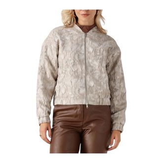 Minus Jassen, Dames, Grijs, S, Polyester, Stijlvolle korte jas voor vrouwen