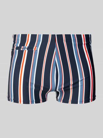 Schiesser Slim Fit Badehose mit Rei&szlig;verschlusstasche Modell Ocean in Marine, Gr&ouml;&szlig;e XXL