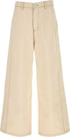 Ami Ami Ivory Denim Wide Leg Jeans