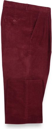 Paul Fredrick Cotton Stretch Corduroy Pleated Pants
