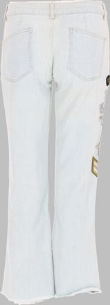 Mr & Mrs Italy Patchwork & Printed Jeans - White