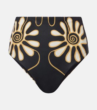Cala de la Cruz Elisa printed high-rise bikini bottoms