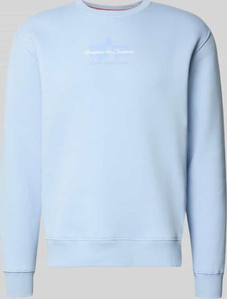 Alpha Industries Alpha Industries Sweatshirt mit Logo und Rundhalsausschnitt in Hellblau, Größe XXXL