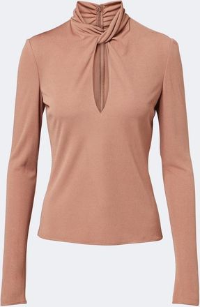 Valentino Cutout jersey cr&ecirc;pe top