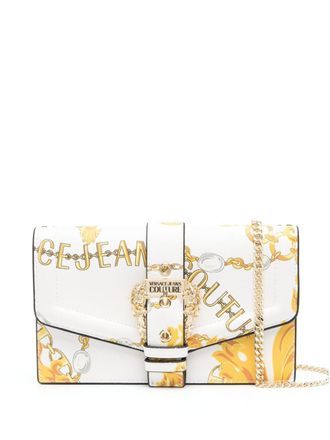Versace Jeans Couture Borsa a tracolla con stampa barocca - Bianco