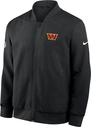 Nike Washington Commanders Sideline Nike Mens NFL Full-Zip Bomber Jacket in Black | 03AU00A9E-3N3
