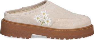 Diemme Maggiore muiltjes met borduurwerk - Beige