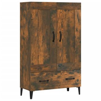 vidaXL Aparador De Madera Contrachapada Roble Ahumado 70x31x115 Cm Vidaxl