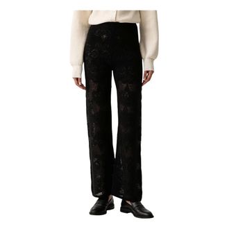Twinset Pantaloni in Lana - - Trousers - Donna - Nero - M