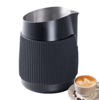 OEM Vasos Para Espumar Leche, Una Jarra Para Espumar Leche, Una Jarra Para Vaporizar Con Una Taza De Capuchino De 420 Ml, Una Jarra De Acero Inoxidable Pa