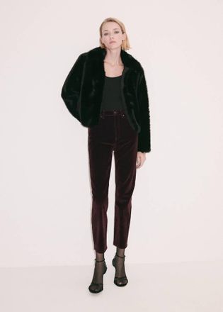 Mango Pantaloni skinny velluto vino - Donna - 36 - MANGO