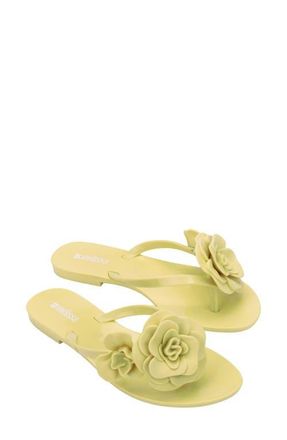 Melissa Harmonic Petals Flip Flop in Green at Nordstrom, Size 10
