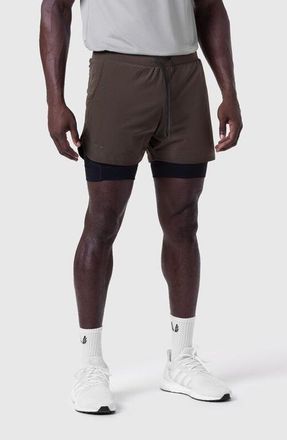 ASRV Tetra-Lite 5 Liner Short in Dark Earth/black at Nordstrom, Size Xx-Large