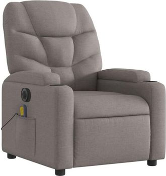 vidaXL Vidaxl - Sillón reclinable de masaje eléctrico tela gris taupe