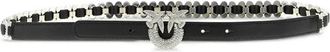 Pinko Love Birds Riem - Dames - Riemen - Zwart - S - Leer - Accessoires