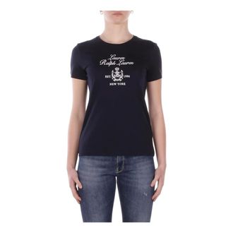 Ralph Lauren T-Shirts, female, Blue, Size: M Lauren Logo T-shirt