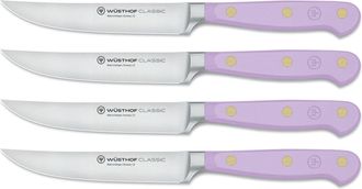 Wüsthof Classic 4 Piece Steak Knife Set, Purple Yam