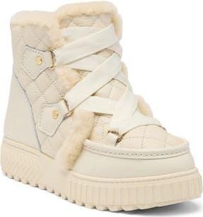 Sorel One Ave Alpine Genuine Shearling Trim Waterproof Boot in Chalk/Sea Salt at Nordstrom Rack, Size 5.5