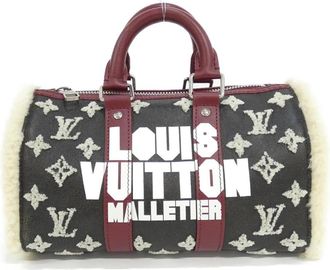 Louis Vuitton Black Ivory Rouge Leather Boston Bag (Pre-Owned)