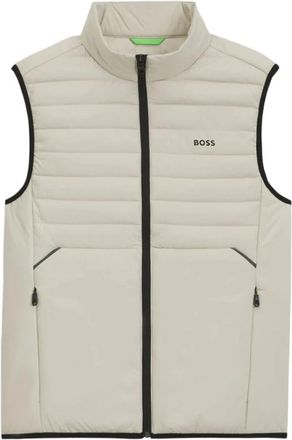 HUGO BOSS Gevulde Gilet - Heren - Bodywarmers - Beige - XL - Jassen
