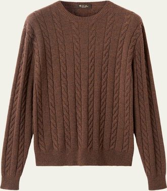 Loro Piana Mens Cedar Cashmere Crewneck Sweater